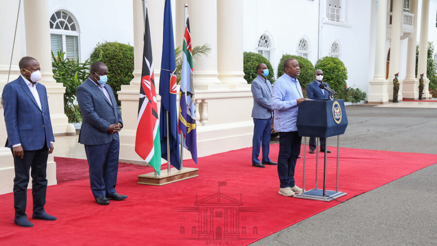 Uhuru Kenyatta Presentation of Eight Point Stimulus Package at Statehouse Nairobi on May 23, 2020